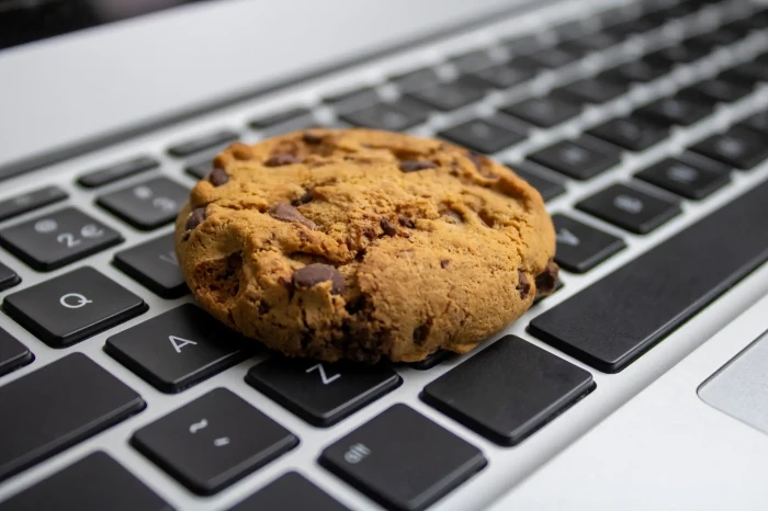 cookie on computer keys