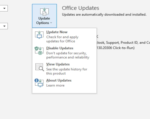 Updating Outlook 2016 - Step 3